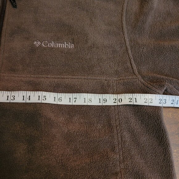 Columbia Zip Fleece Jacket Size L Brown Beige Clay Zip Pockets Gorpcore Outdoor - Picture 7 of 11